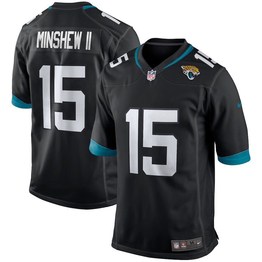 Men Jacksonville Jaguars #15 Gardner Minshew II Nike Black Game Player NFL Jersey